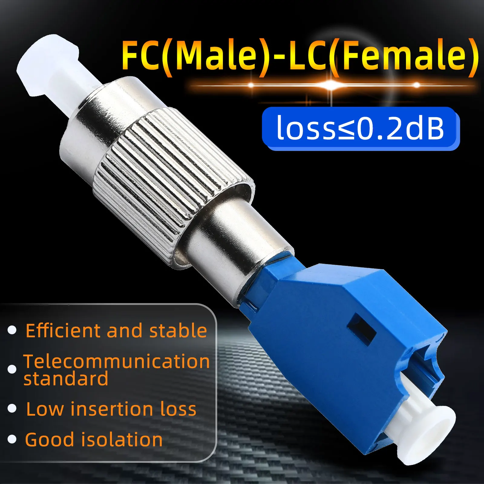 Оптоволоконный адаптер FTTH Однорежимный 9/125um FC мужской к LC женский гибридный волоконно-оптический преобразователь визуальный локатор неисправностей