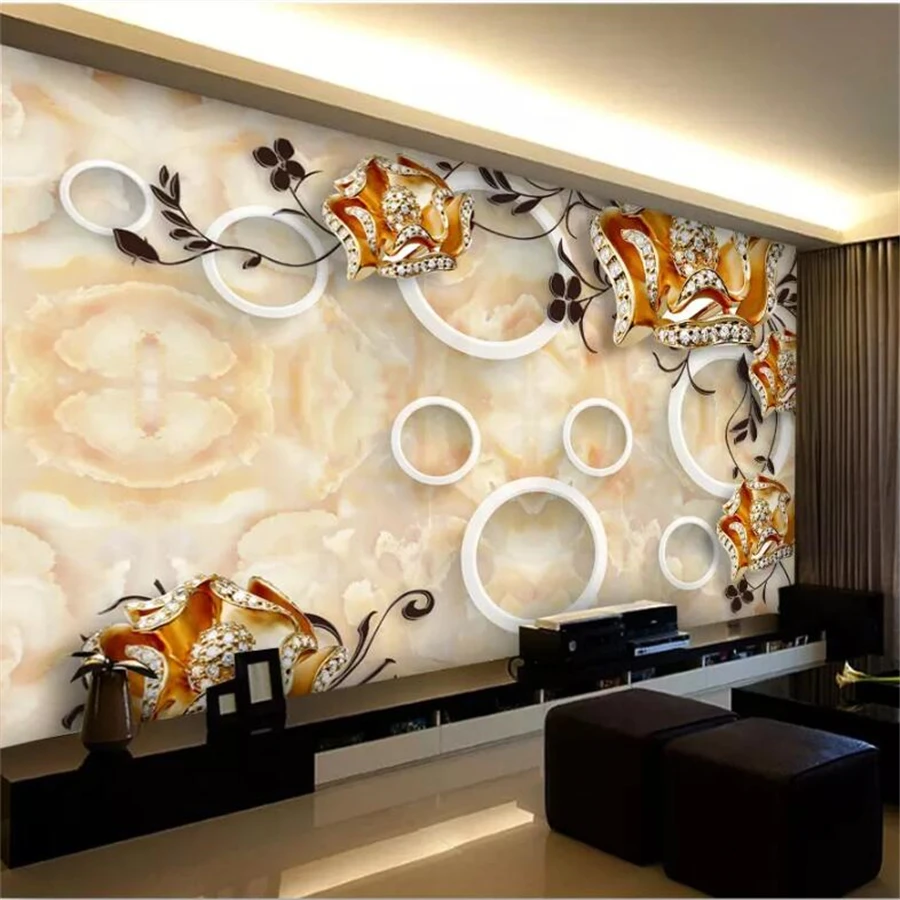 beibehang Пользовательские обои 3d фотообои роскошный ТВ фон настенная плитка настенная роспись ювелирные изделия обои гостиная спальня обои