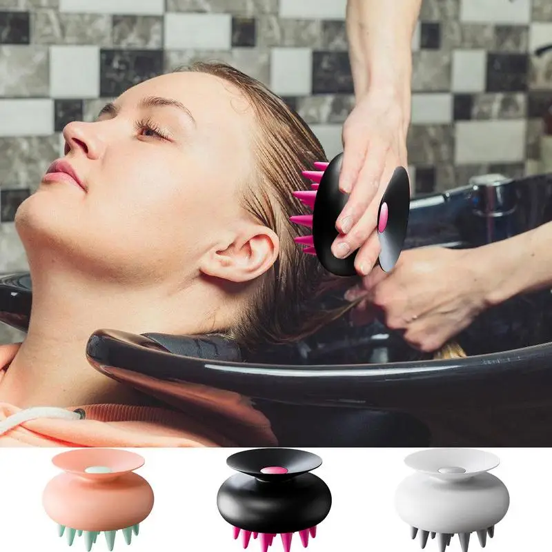 Новая мягкая щетка для шампуня с клеевой присоской для домашнего массажа кожи головы в ванной Artifact Шампунь-расческа Массажная щетка для всех типов волос