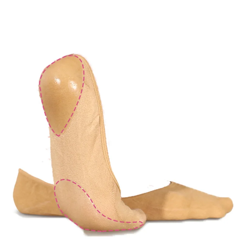Новые гелевые невидимые носки, увлажняющие и омолаживающие носки против растрескивания передней части стопы
