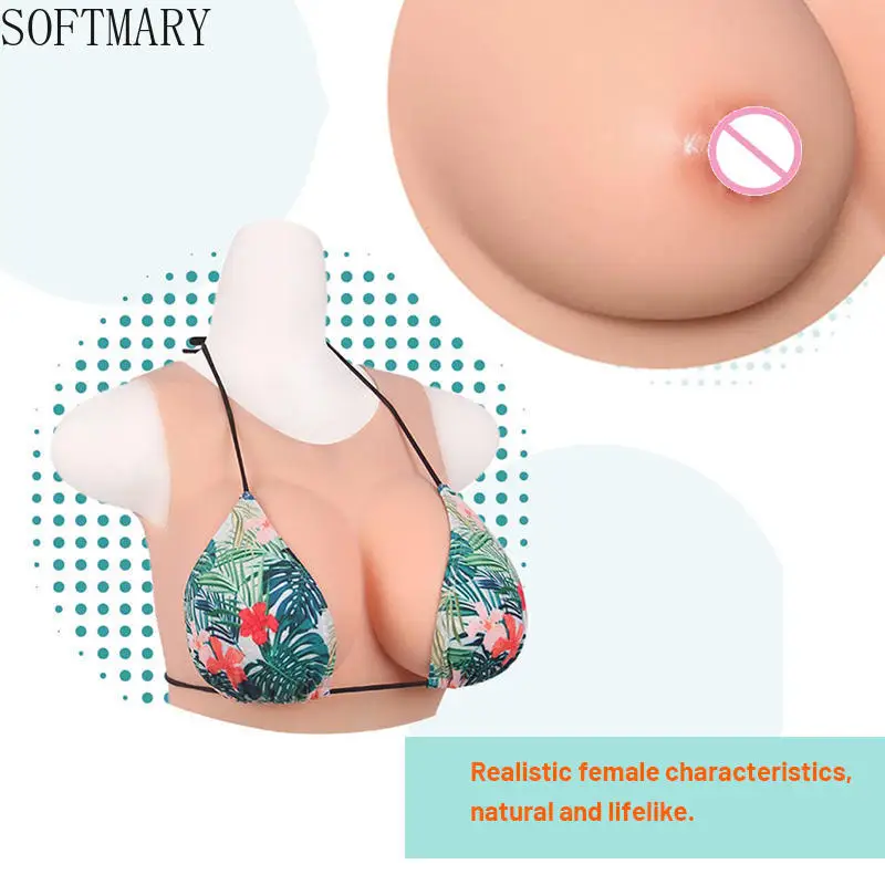 Низкий воротник, искусственная грудь для мужчин и женщин, силиконовое боди с искусственной формой груди для трансгендеров, трансвеститов, косплея