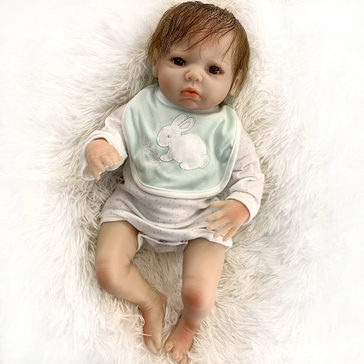 18-дюймовая кукла-Реборн ручной работы Saskia Lovely Bebe Newborn, реалистичная кукла-Реборн из укорененного мохера muñecas reborn