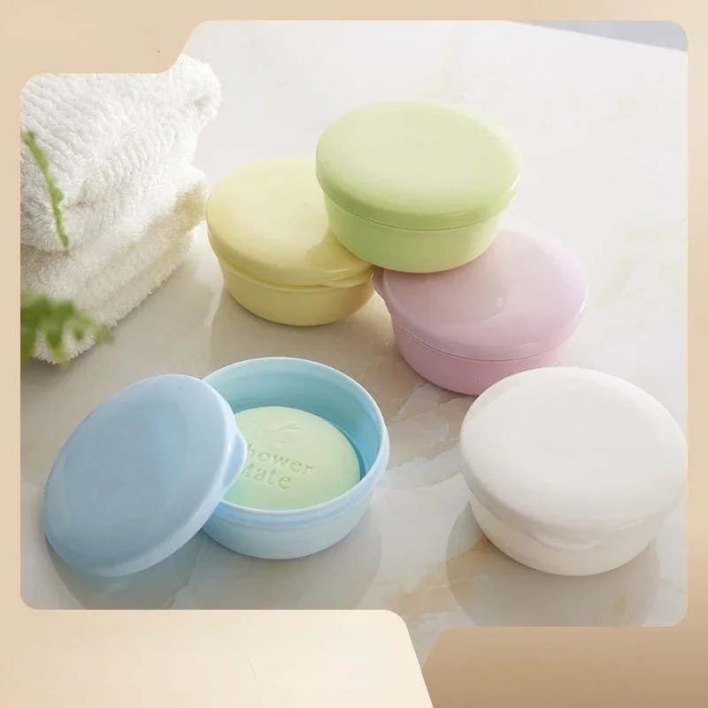 Новая модная компактная Креативная герметичная коробка для мыла для путешествий, Портативное круглое мыло для рук, Двойная пластиковая Ванная комната