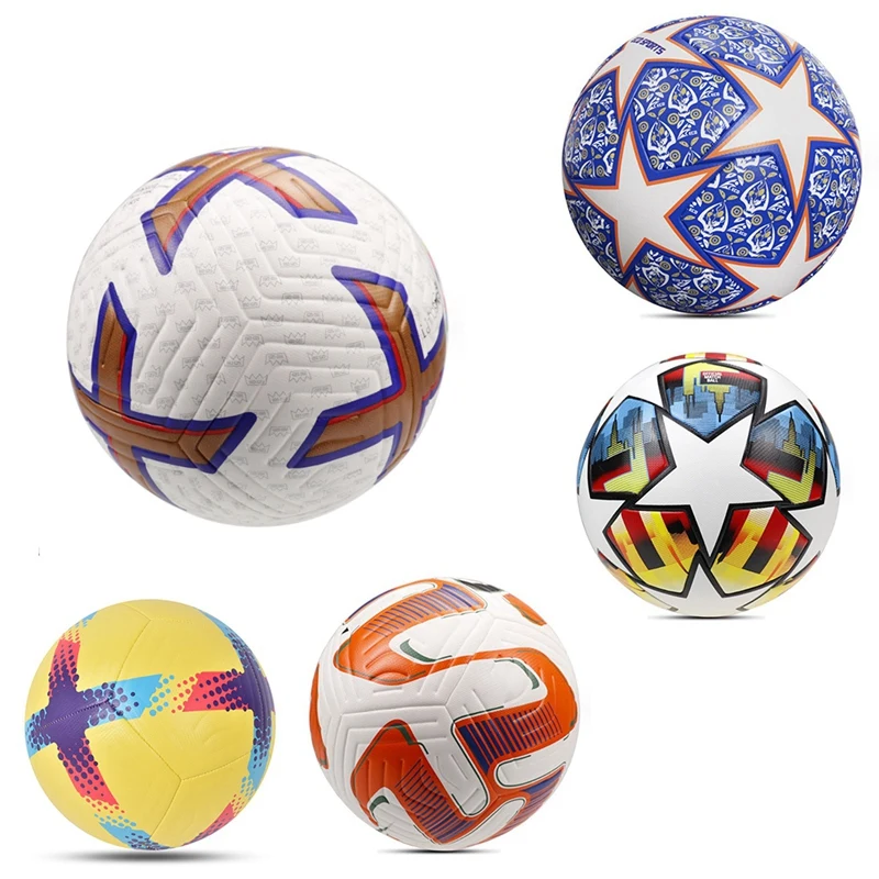 Футбольный мяч стандартного размера 5 Материал PU Высококачественный футбольный мяч для матчей на открытом воздухе Футбольной лиги Тренировочные мячи для футбола