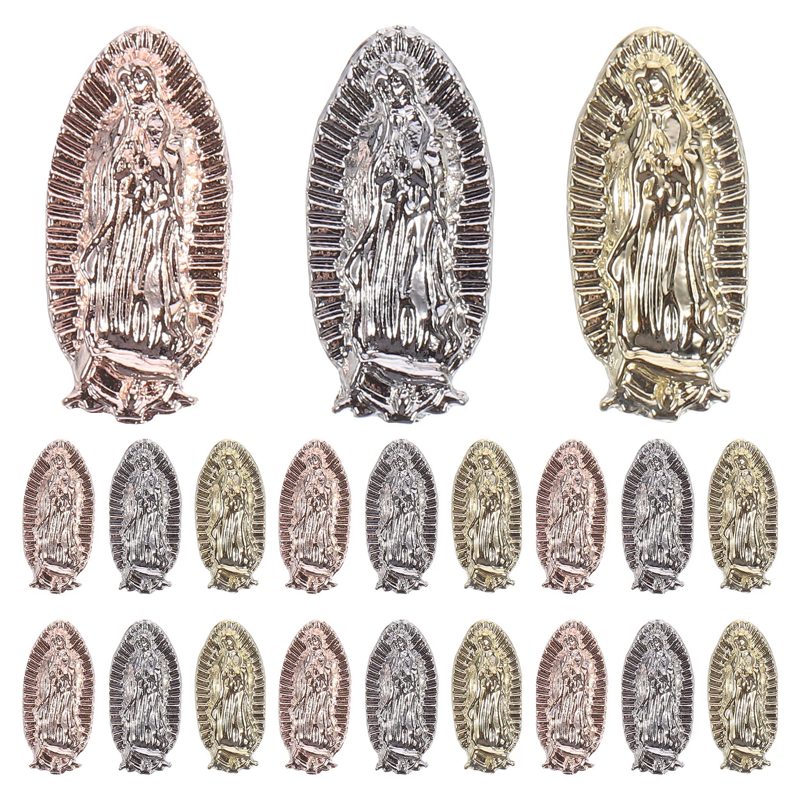 20шт Подвесок для ногтей, Декоративные Подвески Девы Марии, Украшения для ногтей, принадлежности для ногтей