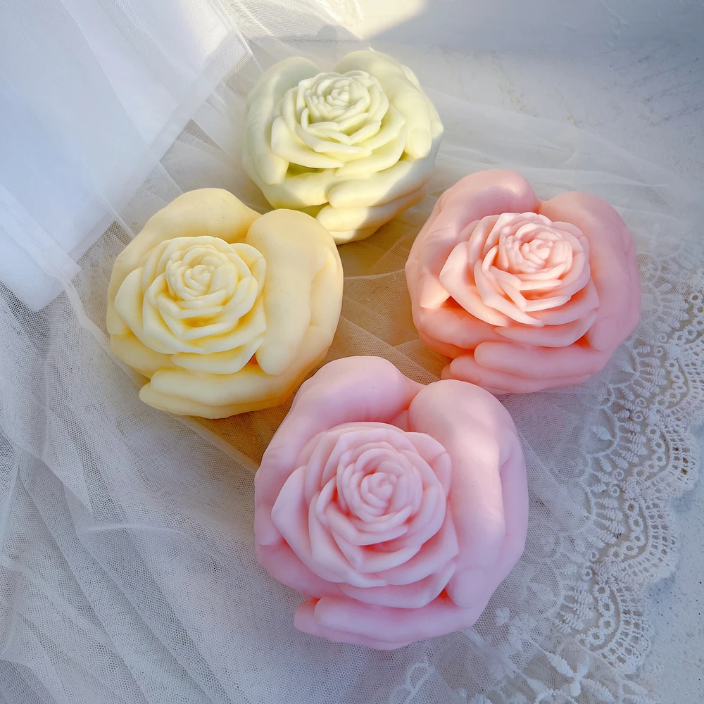 Роза в форме свечи в руке, идея подарка на День Святого Валентина, Силиконовая форма с цветами Розы, Домашний декор, Свадебный подарок