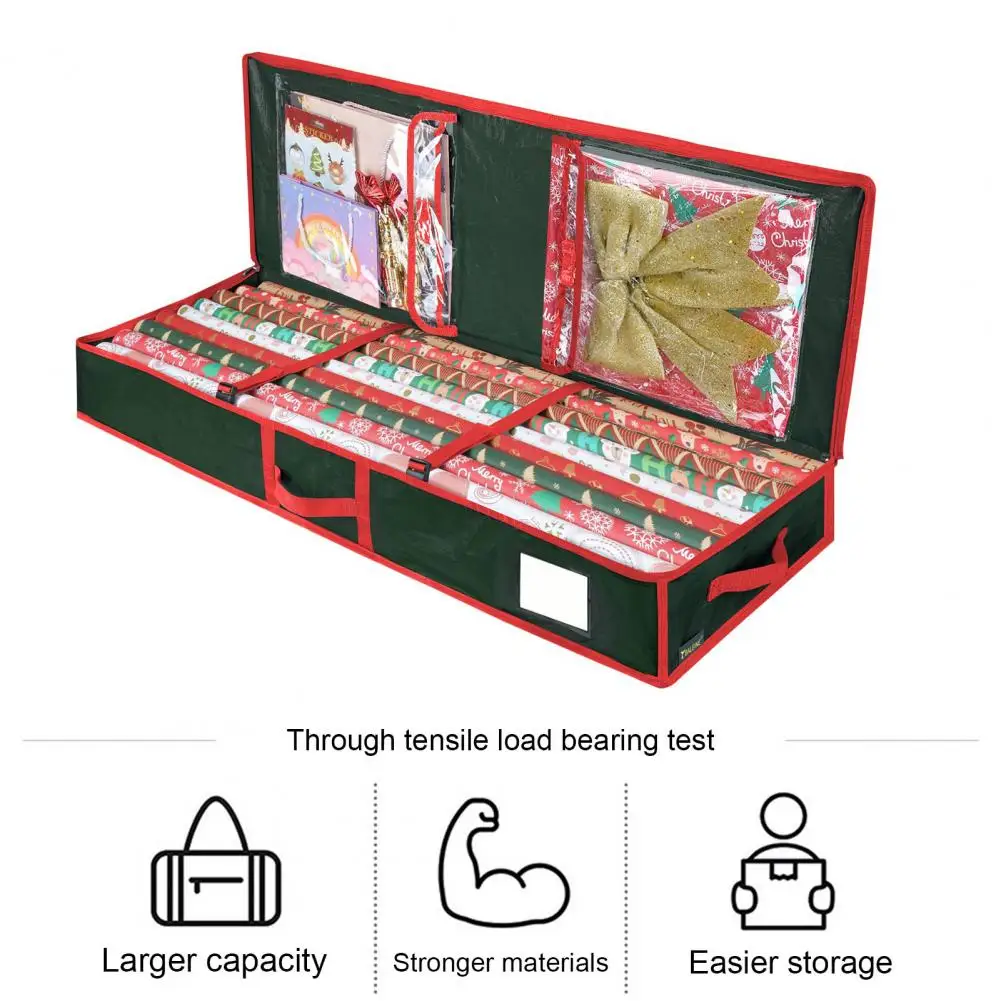 Коробка для хранения подарочной упаковки, Легкая Подарочная упаковка, Принадлежности для хранения, Прочная Рождественская упаковочная бумага, сумка для хранения с для подарка
