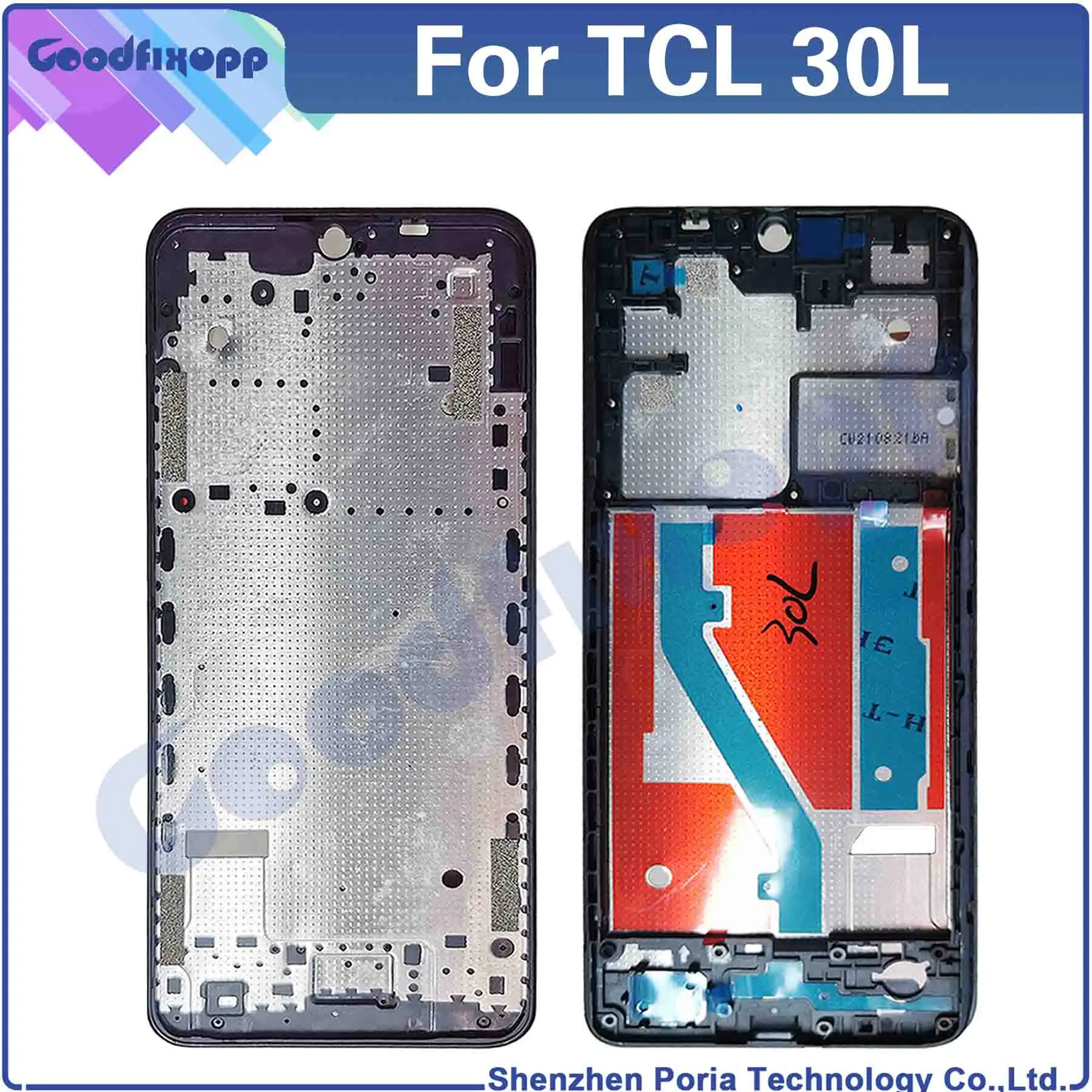 Для TCL 30 L 30L Средняя рамка ЖК-дисплей Поддержка Средняя лицевая панель Рамка Замена запасных частей