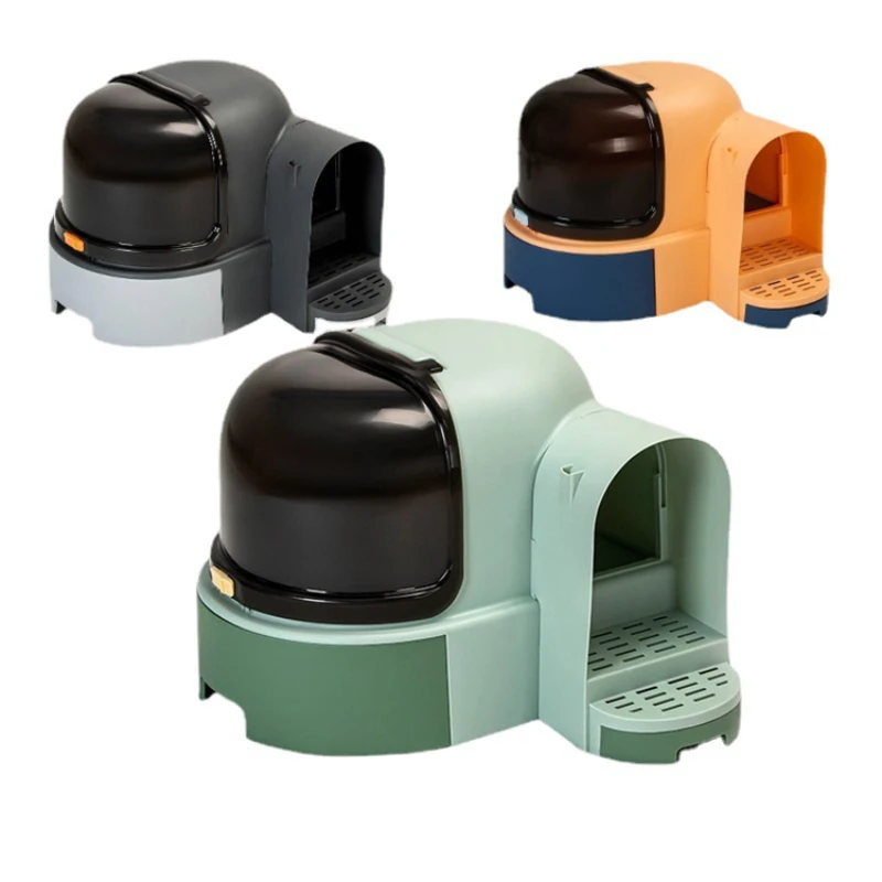 Серия Starry Tunnel разного цвета, полностью закрытый кошачий туалет, ящик для мусора