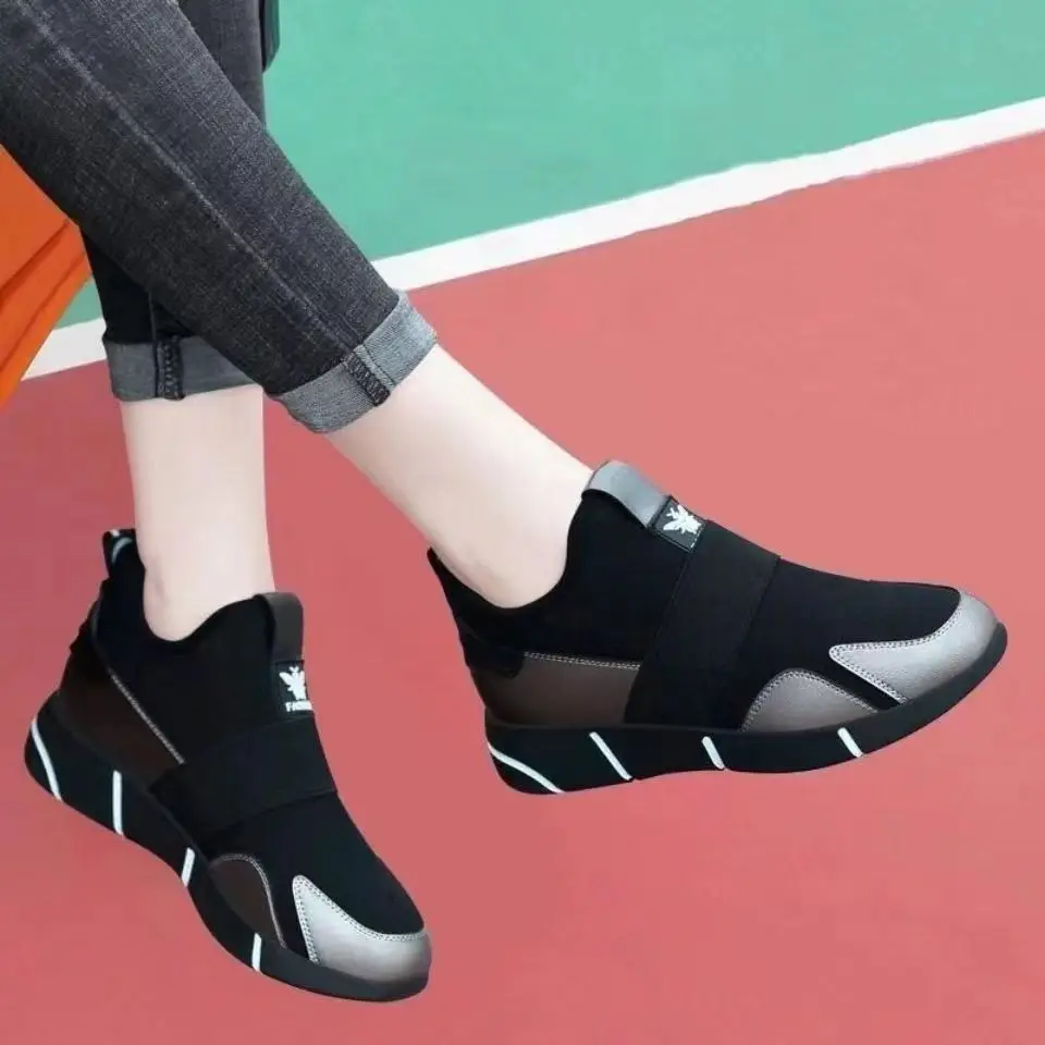 Женские осенние черные повседневные кроссовки, женская Новая удобная спортивная обувь, дышащие кроссовки, женские кроссовки для бега Zapatos De Mujer
