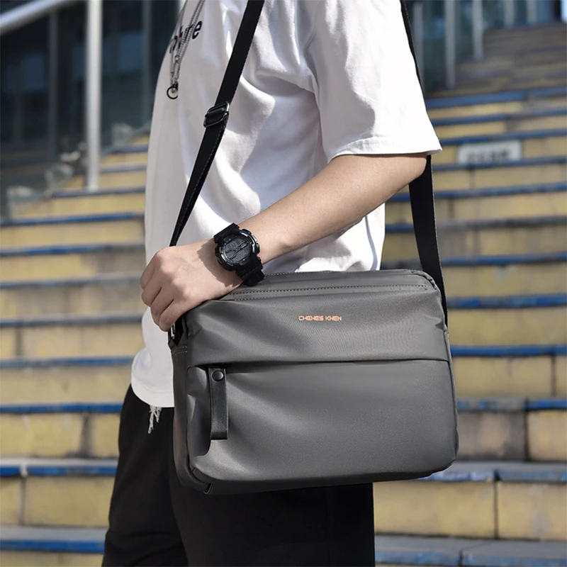 Мужской модный деловой портативный портфель через плечо для отдыха, простой компьютер для путешествий, водонепроницаемая мужская сумка через плечо с множеством карманов