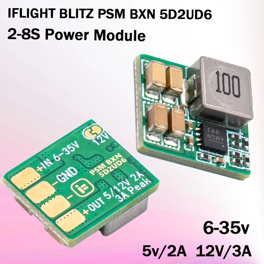 Модуль Регулятора Напряжения iFlight BLITZ PSM BXN 5D2UD6 5V/2A 12V/3A Micro 2-8S BEC Для RC FPV Гоночного Дрона