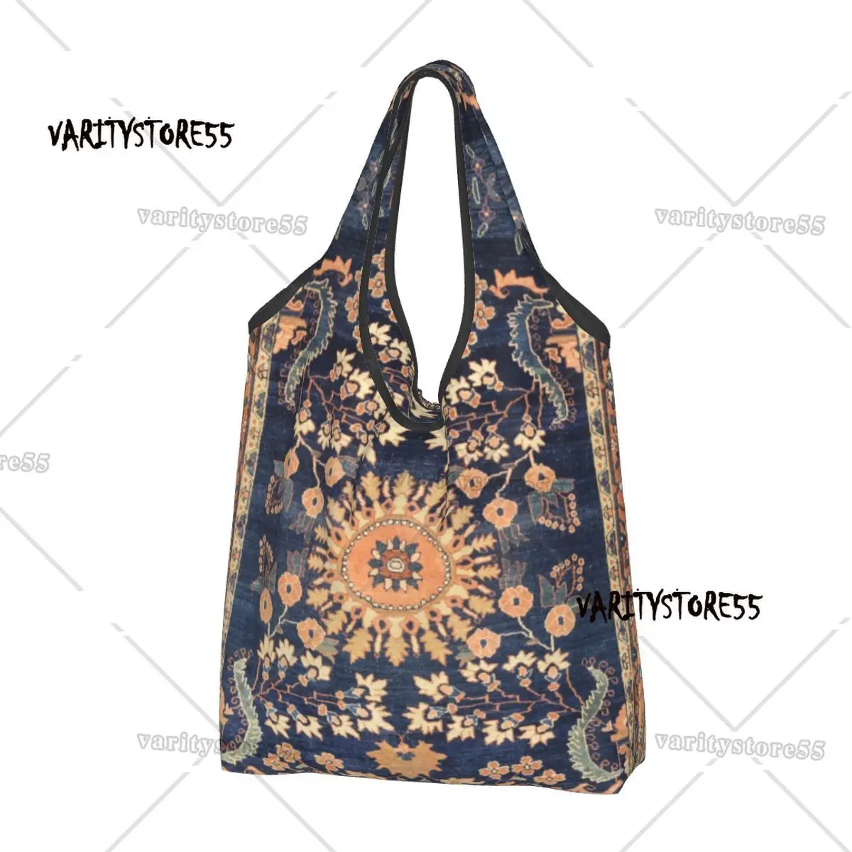 Персидский цветочный ковер в стиле Бохо Сарук, сумки для покупок в продуктовых магазинах, сумки через плечо, большая переносная Винтажная этническая сумка с цветочным рисунком.