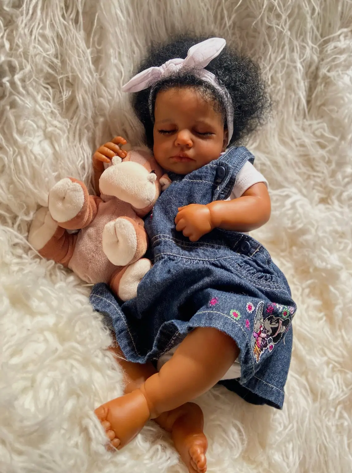 NPK 20-дюймовое Мягкое Тело С Темно-коричневой Кожей Reborn Baby Loulou Doll Art Made 3D Кожа Реалистичная Детская Коллекционная Кукла