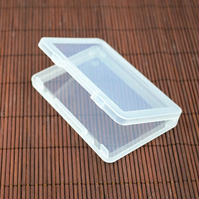 Держатель квадратной коробки Прозрачная Пластиковая коробка для образцов Футляр для хранения небольших электронных компонентов Контейнер для ювелирных изделий 9,5 *6,4 * 1 см