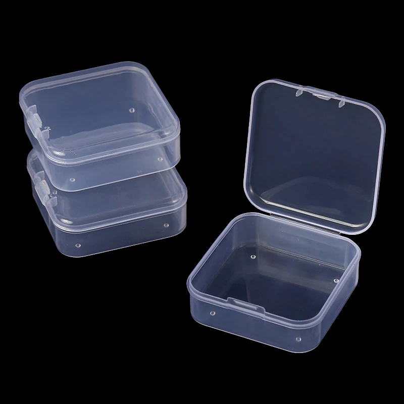 3ШТ Прозрачный Ящик для хранения Квадратных мелочей Упаковочные коробки Ювелирные Изделия Бусины Контейнер Органайзер для мелочей Рыболовные инструменты