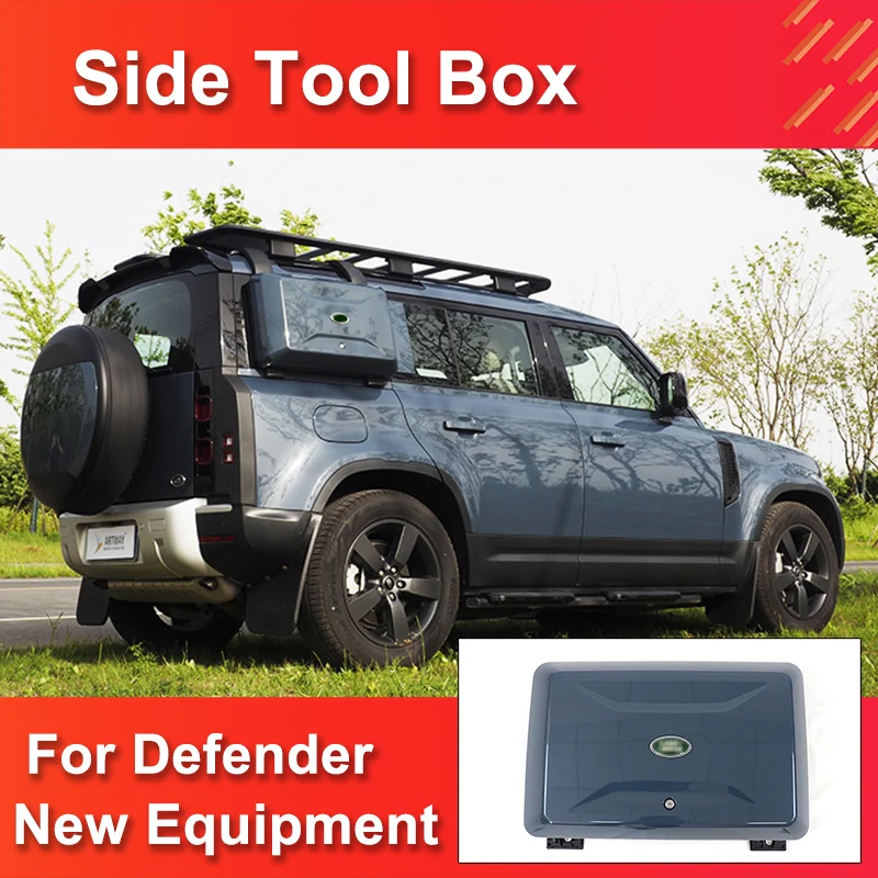 Синий Боковой Ящик Для Инструментов для Land Rover Defender 110 2020-2023 Багажник На Крыше Боковая Коробка Для Инструментов Высококачественные Внешние Аксессуары