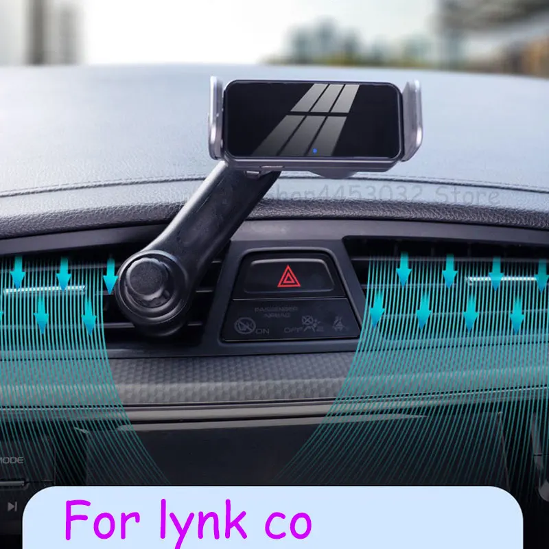 Держатель для телефона в электромобиле для LYNK CO 01 02 03 05, Крепление на вентиляционное отверстие с автоматическим зажимом, подставка для поддержки GPS, аксессуары