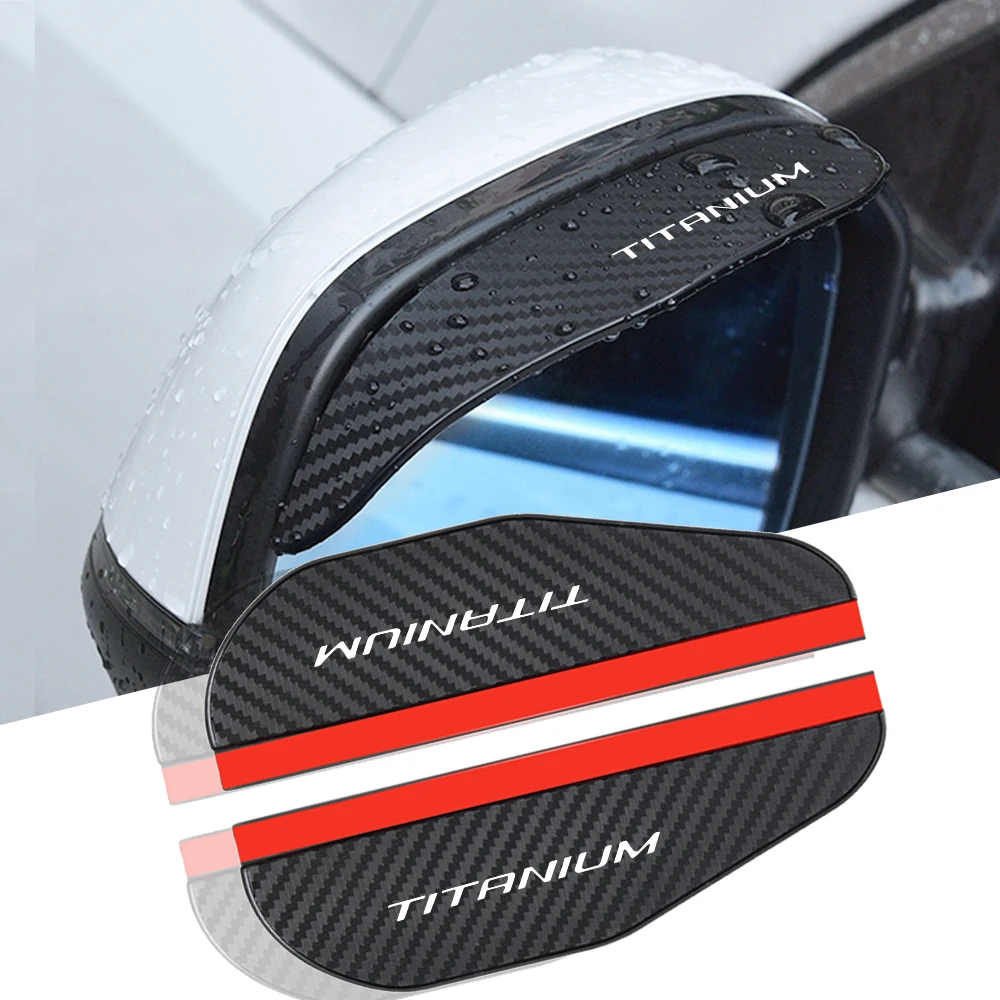 для Ford Titanium 2шт автомобильное зеркало заднего вида из углеродного волокна дождевик автомобильные аксессуары