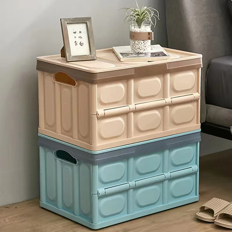 Многофункциональный складной ящик для хранения, большой емкости, Прочный стол для хранения на открытом воздухе, для кемпинга, Органайзер для домашней одежды, игрушек и книг.