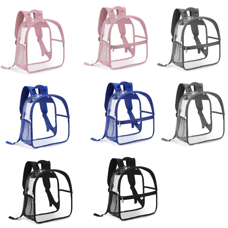 Прозрачный рюкзак из ПВХ для взрослых и подростков, Водонепроницаемый Школьный рюкзак Большой емкости, Мужской Женский Повседневный рюкзак для путешествий, Рюкзак для путешествий