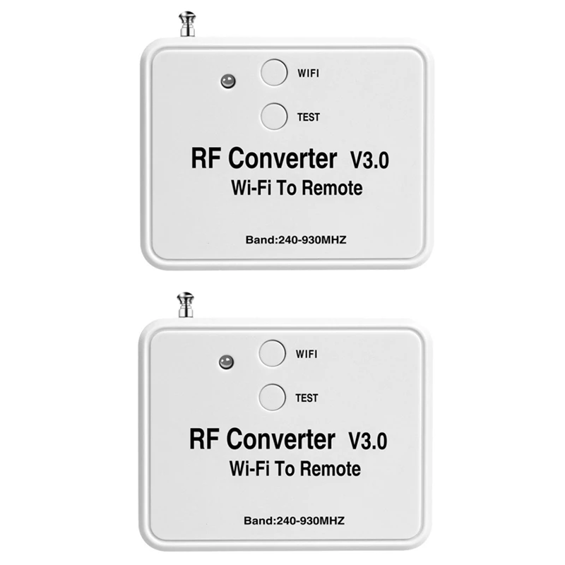 2X Wifi преобразователь дистанционного управления Rf Радиочастота Wifi Пульт дистанционного управления 240-930Mhz для гаражных ворот 