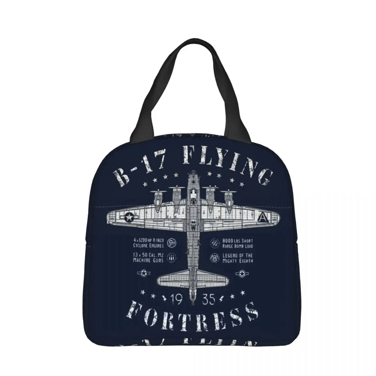 B17 Flying Fortress Lunch Bag box Пилот самолета Детская Алюминиевая сумка из фольги Портативный ланчбокс