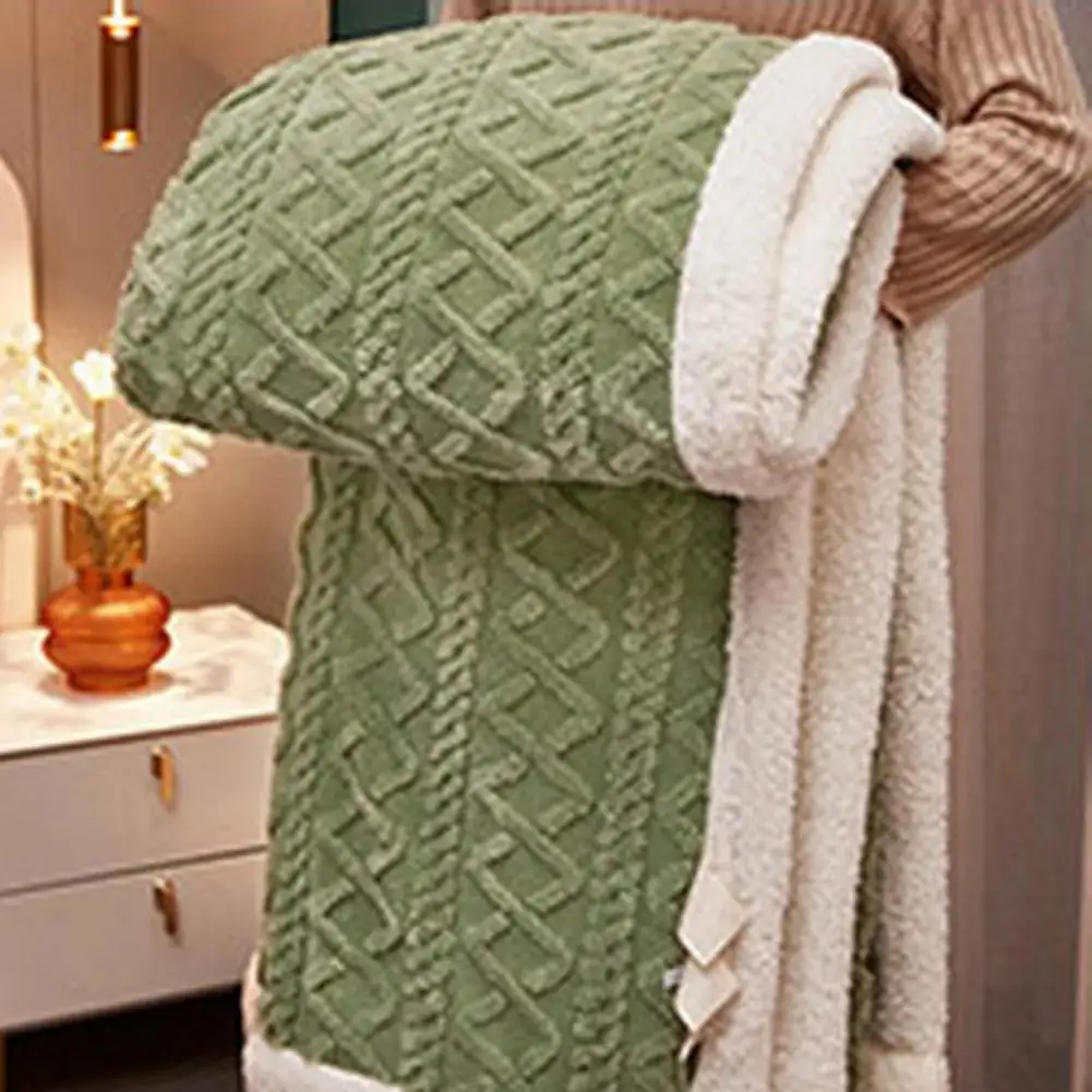 Шерп-одеяло, двухслойное толстое теплое одеяло, зимняя кровать, Мягкое плюшевое одеяло для офиса