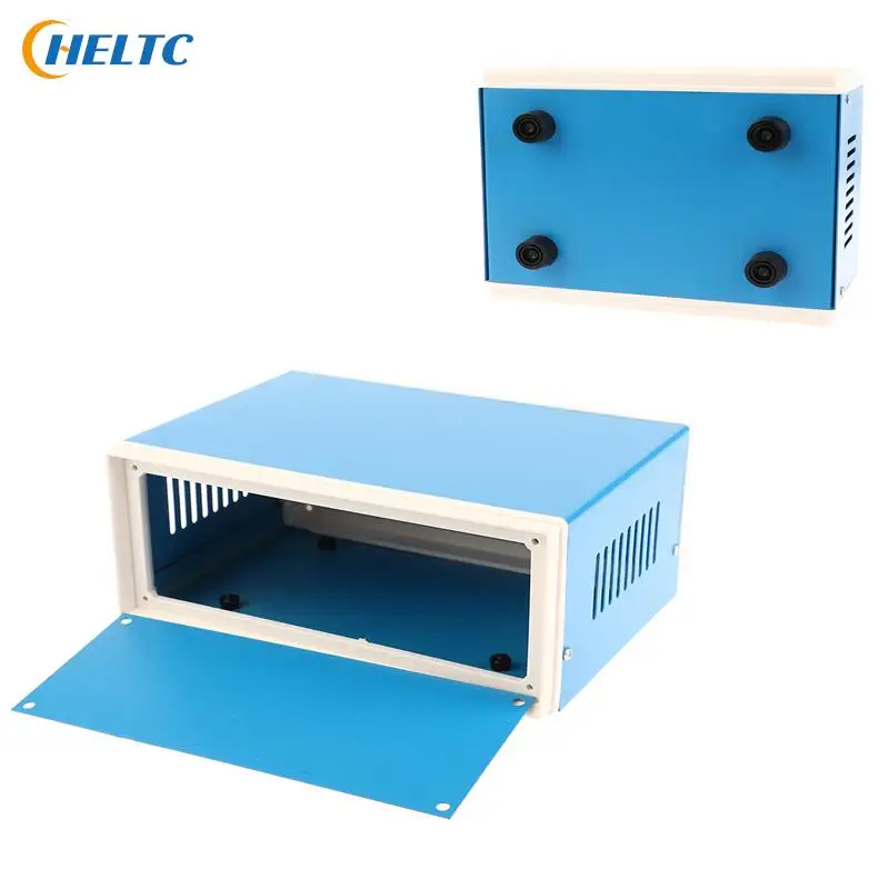 Синяя распределительная коробка, металлический прямоугольник, корпус для электронного проекта, Профилактическая коробка 