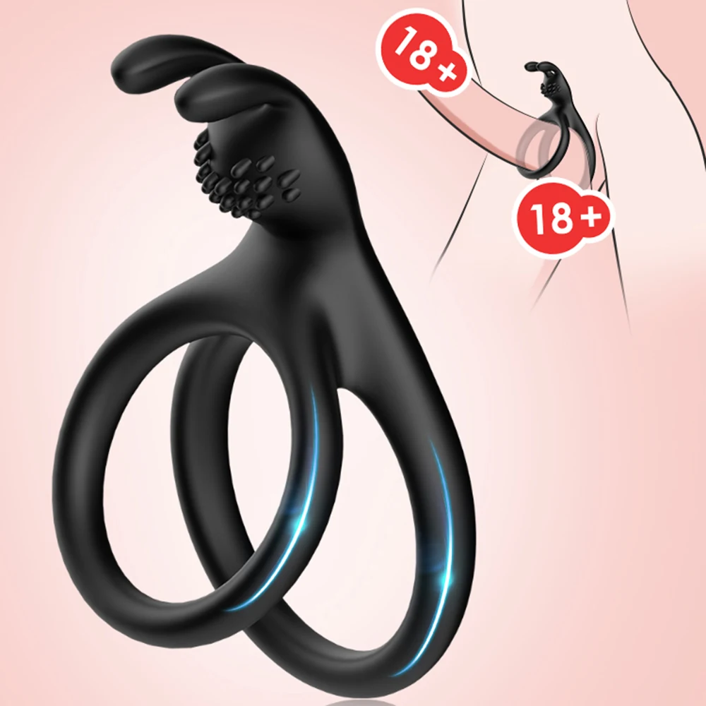 Силиконовое кольцо для члена, задерживающее эякуляцию для мужской пары, Вибрирующий стимулятор клитора, кольцо для пениса, клетка для эрекции, секс-игрушки для повышения эрекции