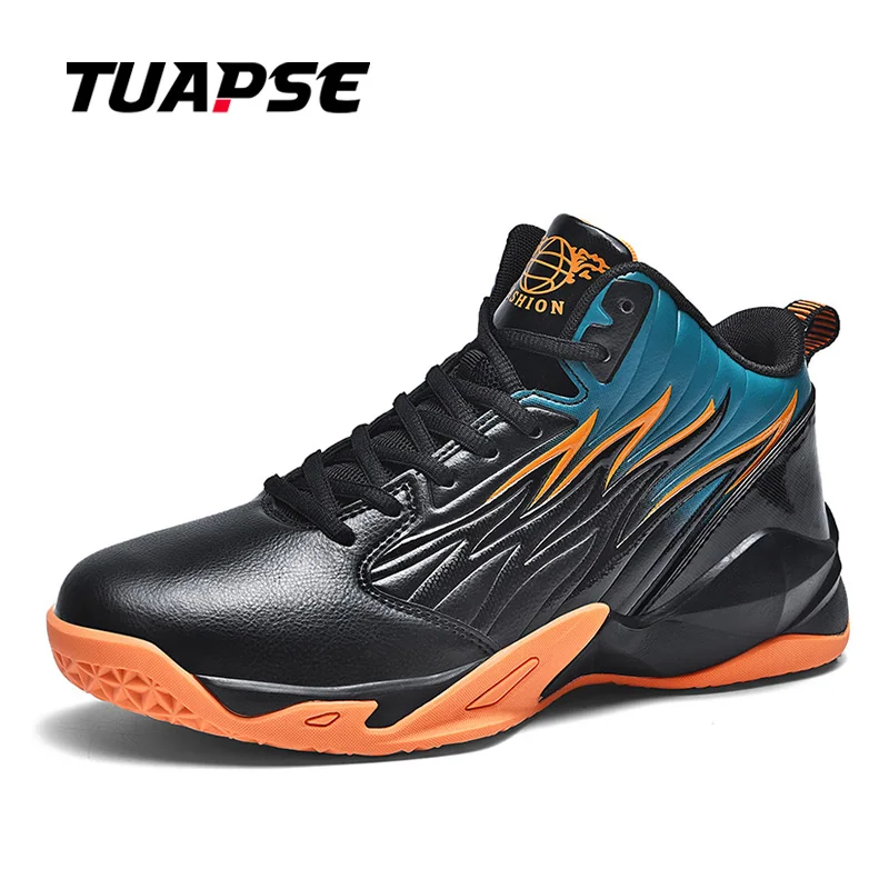 Мужская баскетбольная обувь бренда TUAPSE, профессиональная спортивная обувь, нескользящая обувь с высоким берцем, Качественные дышащие мужские баскетбольные ботинки