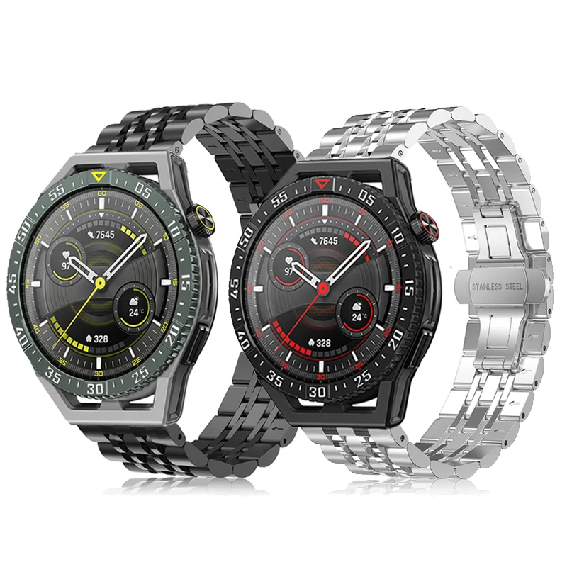 20мм 22мм Металлический Ремешок Для Huawei Watch GT 3 Pro 43мм 46мм Смарт-Часы Ремешок Из Нержавеющей Стали Для Huawei Watch GT3 SE Браслет