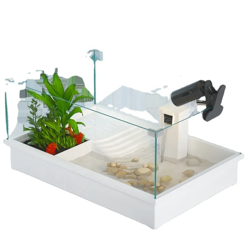 2023 Новый дизайн, большой ландшафтный экотанк, ящик для выращивания рептилий, домашний стеклянный комбинированный аквариум для черепах-амфибий