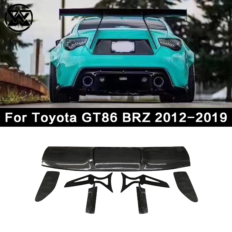 Для Toyota GT86 Subaru BRZ 2012-2019 GT Style Карбоновый Спойлер Задней Крышки Багажника Удлиненный Клапан Заднего Крыла Обновление Заднего Крыла Автомобиля