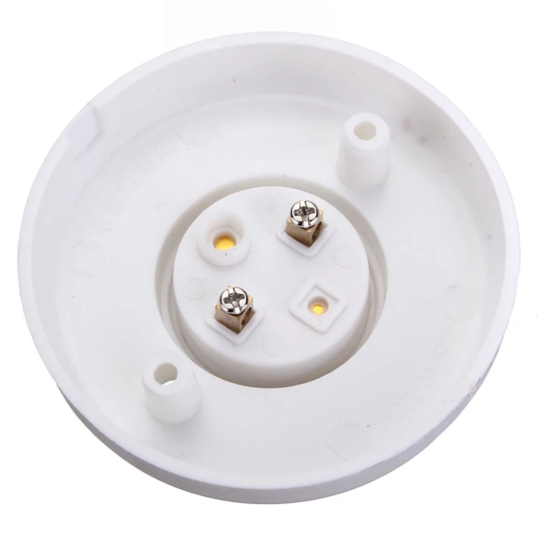 Круглая пластиковая лампочка с винтовым основанием E27 3X, держатель для розетки, белый