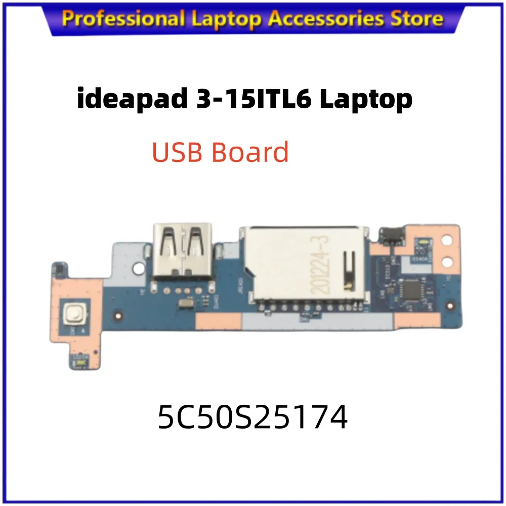 НОВЫЙ Оригинальный для Lenovo IdeaPad 3-15ITL6 82H8 USB Плата Кнопки Питания NS-D472 5C50S25174 Тест Хорошая БЕСПЛАТНАЯ ДОСТАВКА