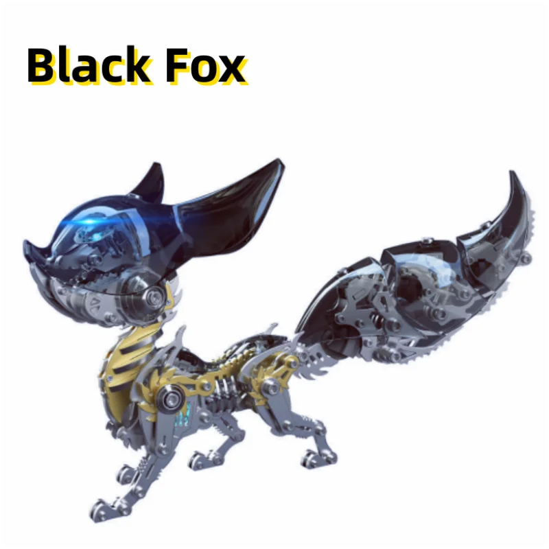 3D Металлические пазлы Black Fox, механические наборы металлических моделей Linglong Fox Mozi, Игрушка в стиле Стимпанк для детей и взрослых