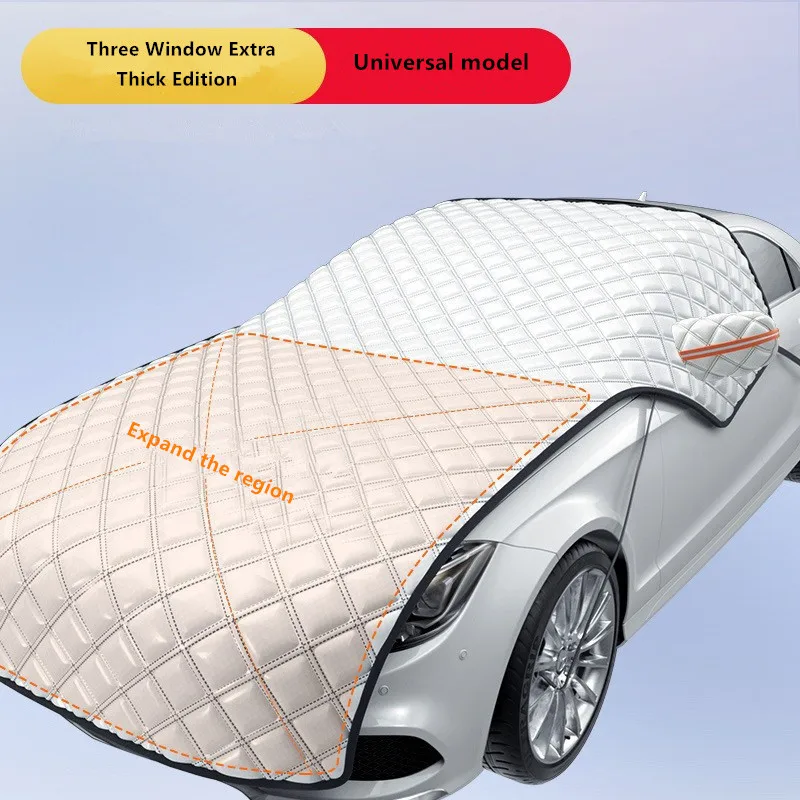 Универсальный автомобильный чехол, утолщающий капот на лобовом стекле автомобиля, защищающий от замерзания, Солнцезащитный козырек, Снегозащитный чехол, защитный козырек на лобовом стекле автомобиля.