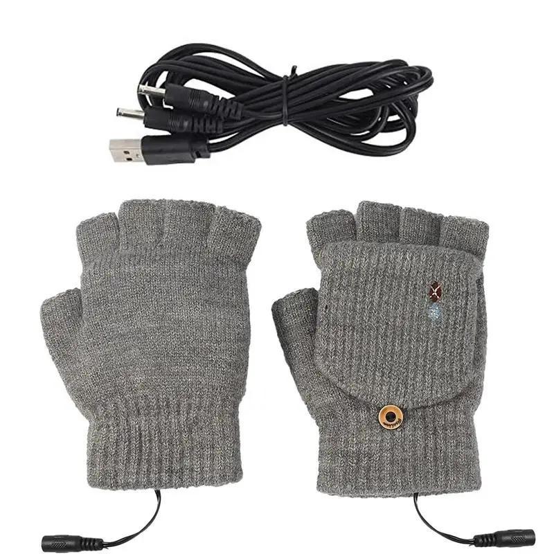 Перчатки с подогревом для рук, перчатки с USB-подогревом, варежки с сенсорным экраном, теплые перчатки, велосипедные аксессуары для верховой езды, пеших прогулок, рыбалки на открытом воздухе