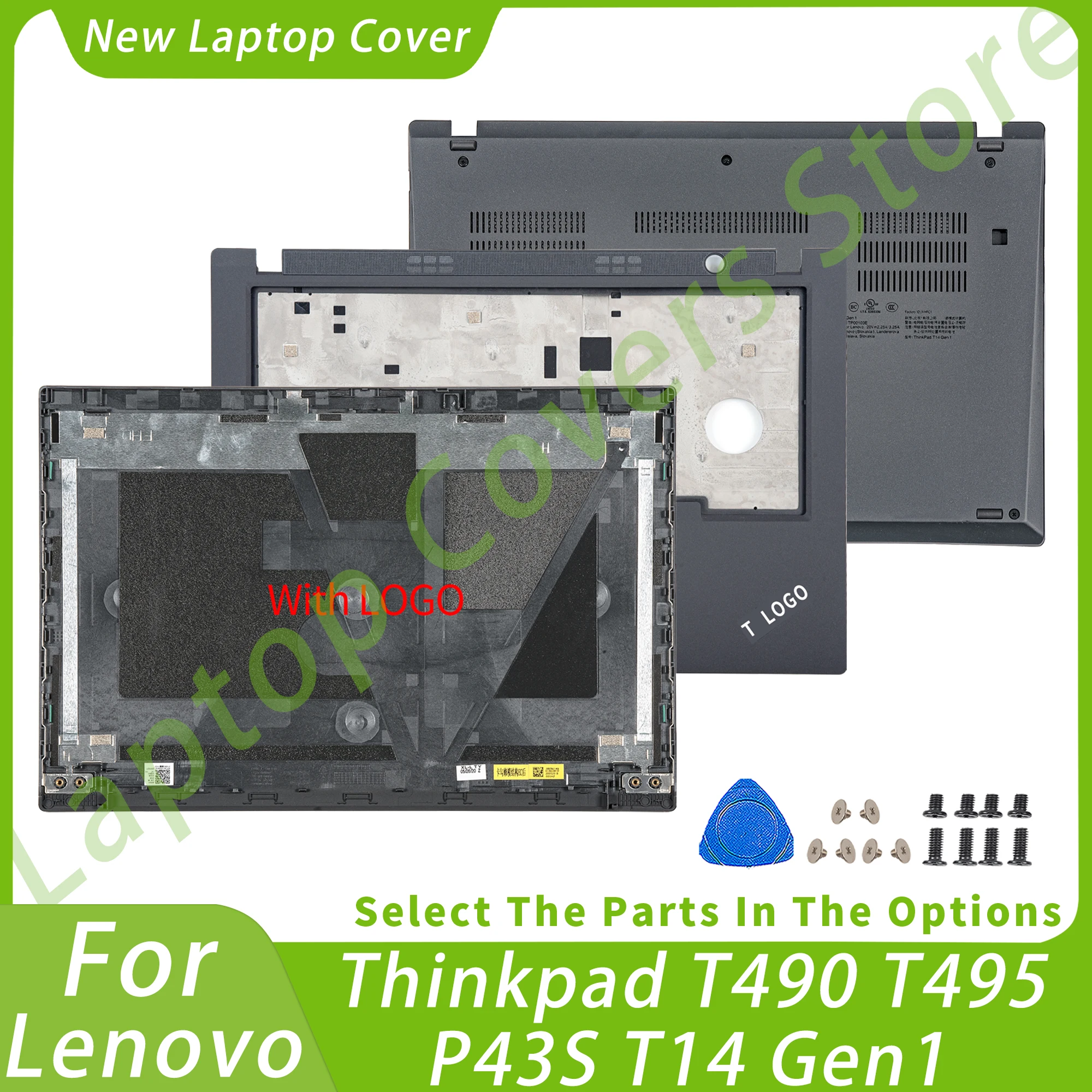 Новые Запчасти Для ПК Lenovo Thinkpad T490 T495 P43S T14 Gen1 Задняя Крышка Экрана Подставка Для Рук Верхний Корпус Замена Нижних Крышек Ноутбуков