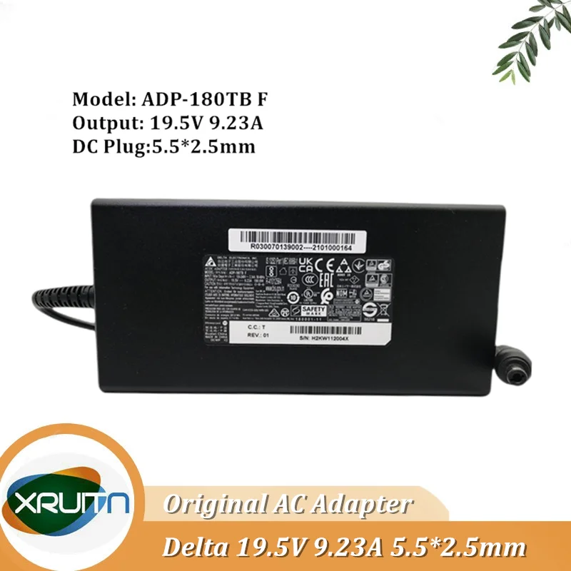 Оригинальное зарядное устройство для ноутбука Delta 19,5 V 9.23A 180 Вт ADP-180TB F с адаптером переменного тока для ноутбука Clevo NH58RCQ 15,6 