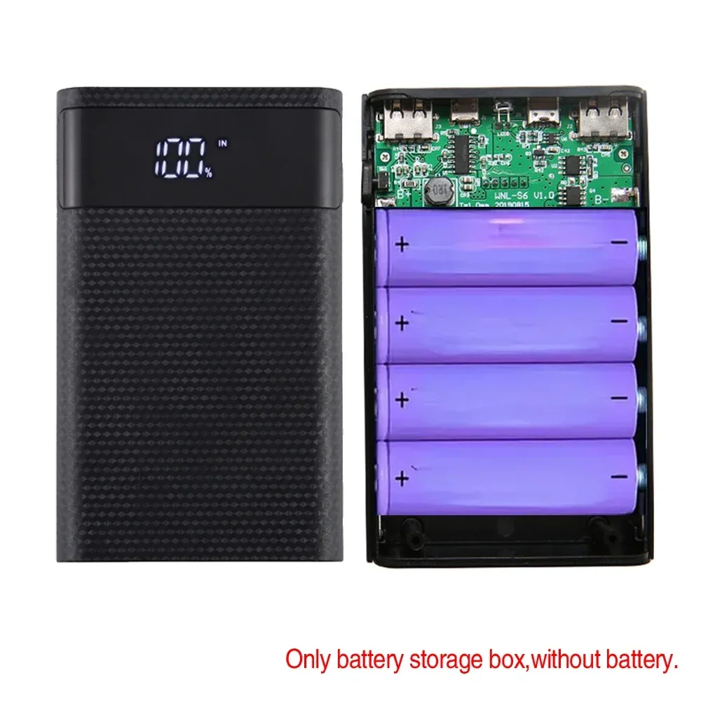 Power Bank Case 4 * 18650 Батарейный Блок Внешний 15000 мАч Зарядный Ящик Для Хранения В виде Ракушки Без Батареи DIY Power Shell Для Xiaomi iPhone