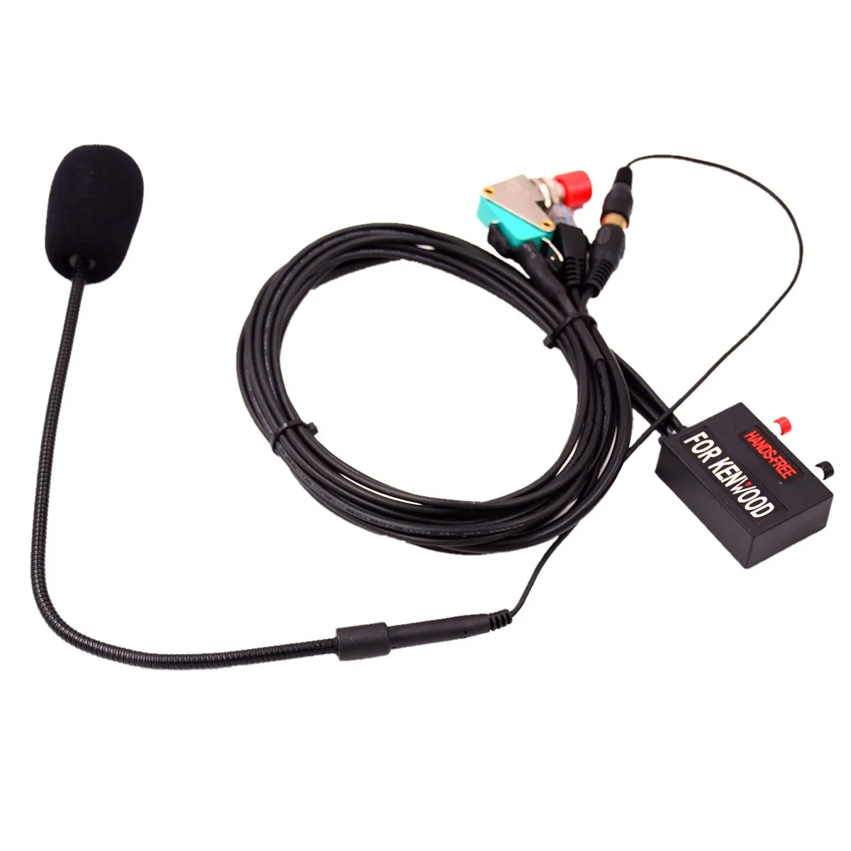 Микрофон Громкой связи для Вождения Vechicle с Удлинительным Кабелем PTT Finger Key 8 Pin для KENWOOD TM281 TM481 Radio Steering Wheel Mic