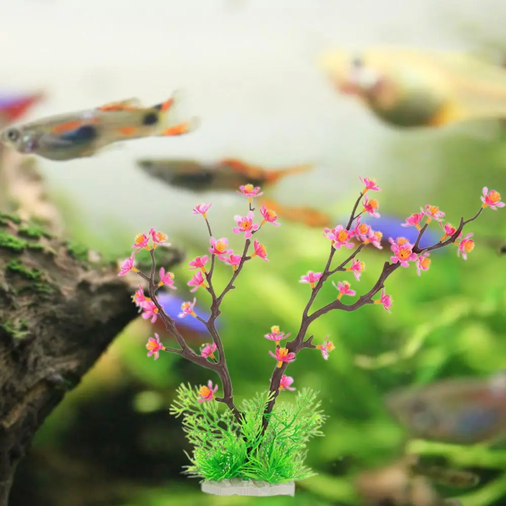 Универсальные экологически чистые аквариумные украшения из искусственной травы, не выцветающие Украшения для аквариума, яркие цвета для отеля