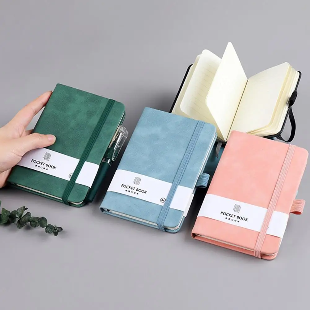 Блокнот, стильный портативный блокнот для дневника с эластичным ремешком, компактный блокнот для записей для домашнего офиса