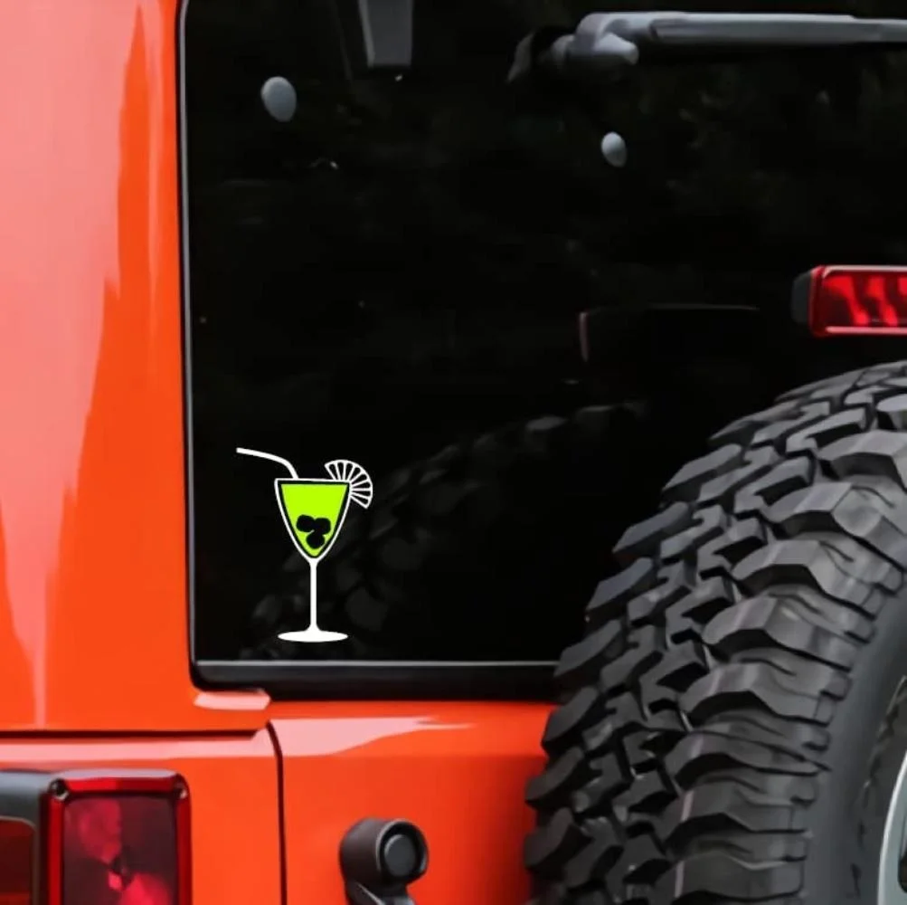 Для крутого 6-цветного коктейля Мартини Виниловая наклейка-наклейка |Изготовленный на заказ бампер окна грузовика Автомобильный ноутбук Автомобильный подарок на стену