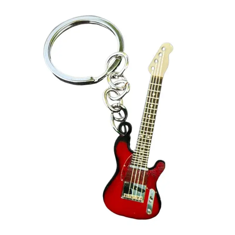 Брелок для бас-гитары Инструментальный Брелок Музыкальные Брелоки Гитарный Орнамент из нержавеющей стали Подвеска для ключей от гитары для гитаристов