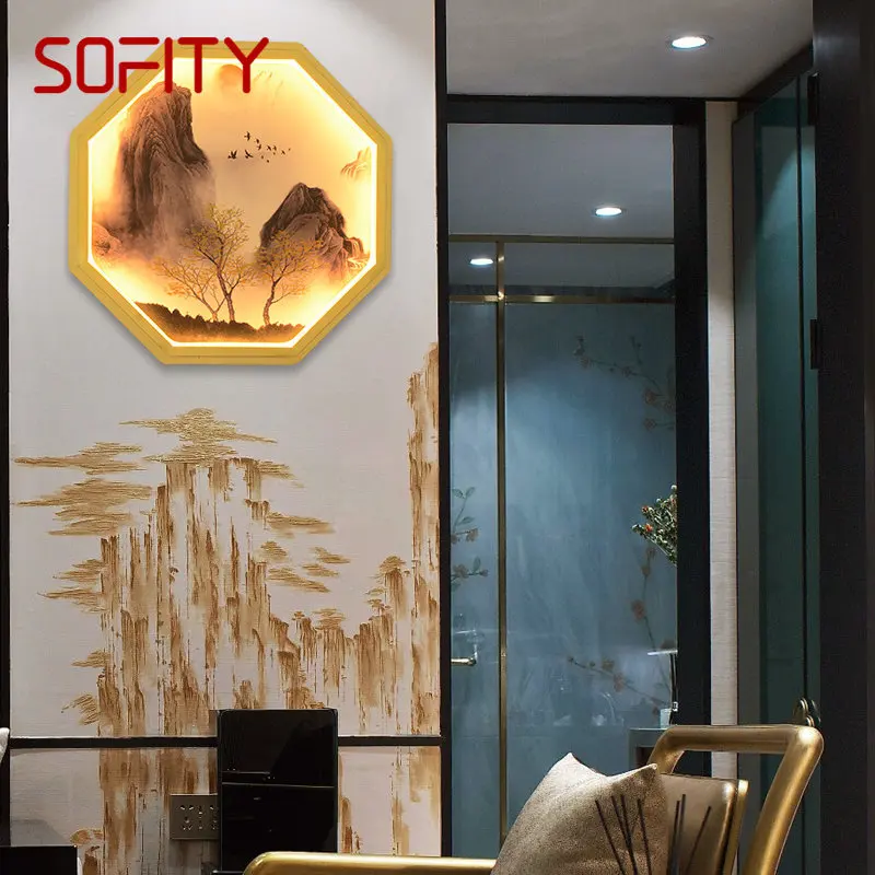 Настенная картина AFRA в помещении и светодиодная современная креативная пейзажная живопись, бра для гостиной, декор спальни