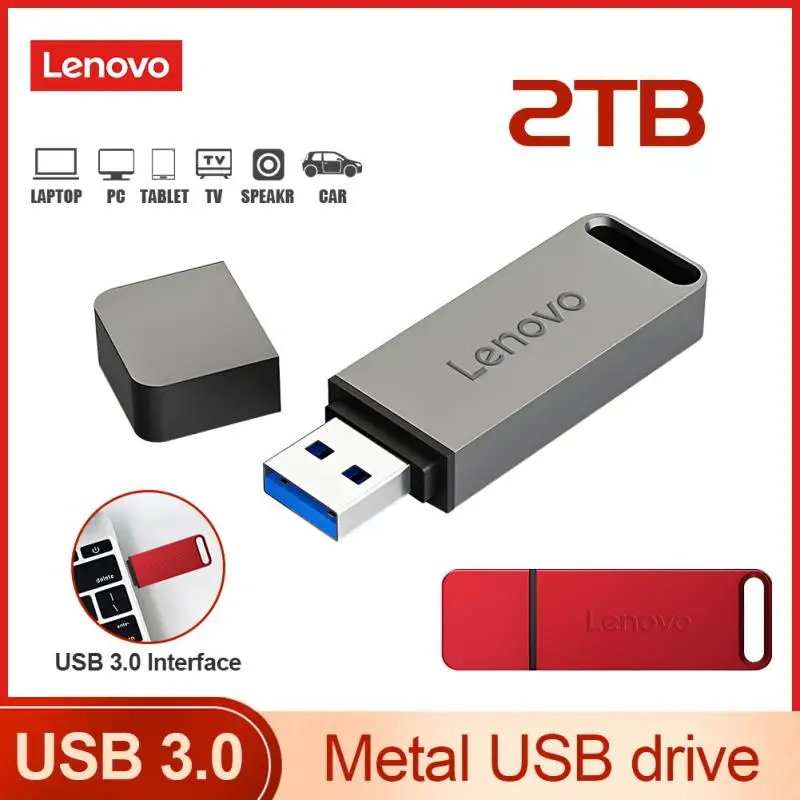 Lenovo USB Флэш-Накопители 2 ТБ 1 ТБ USB 3.0 Флеш-Накопитель 512 ГБ 256 ГБ Высокоскоростной Флэш-Диск 128 ГБ USB Memory U Stick Для Ноутбуков ПК ТВ