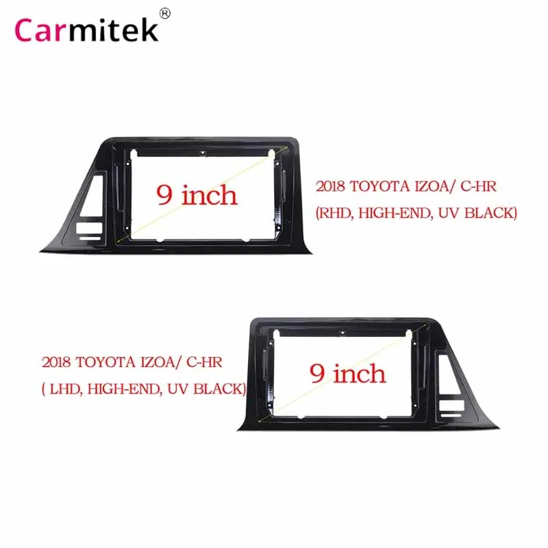 9-дюймовый Автомобильный адаптер для передней панели рамы для Toyota CHR 2018, комплект для установки приборной панели на Android